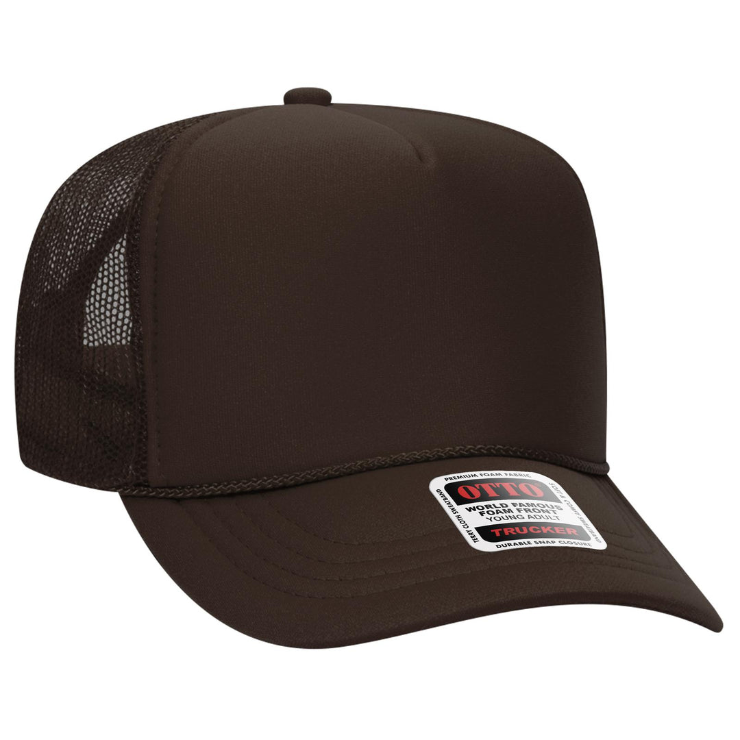 OTTO CAP 5 Panel High Crown Mesh Back Trucker Hat