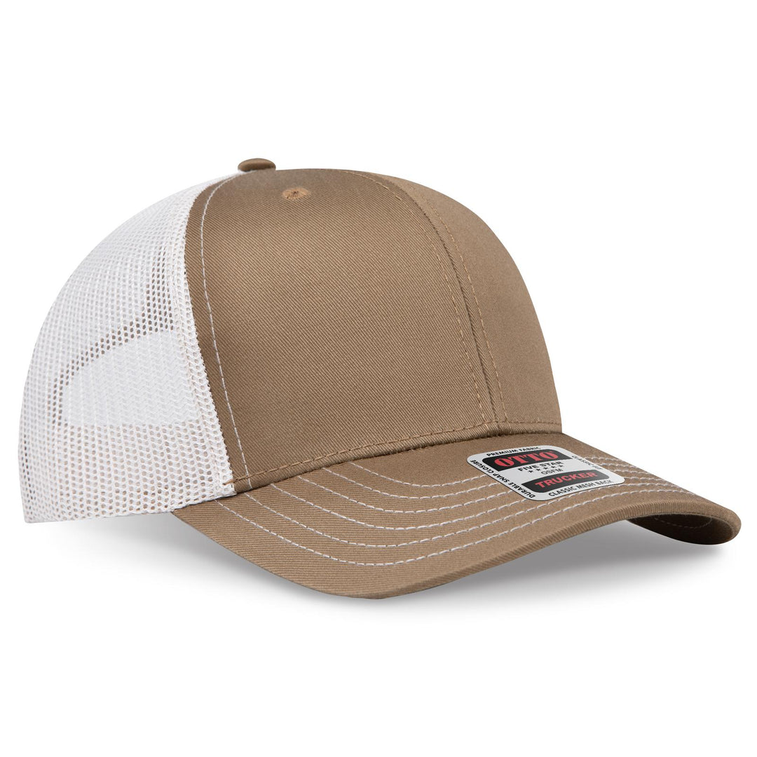 OTTO CAP 6 Panel Mid Profile Mesh Back Trucker Hat