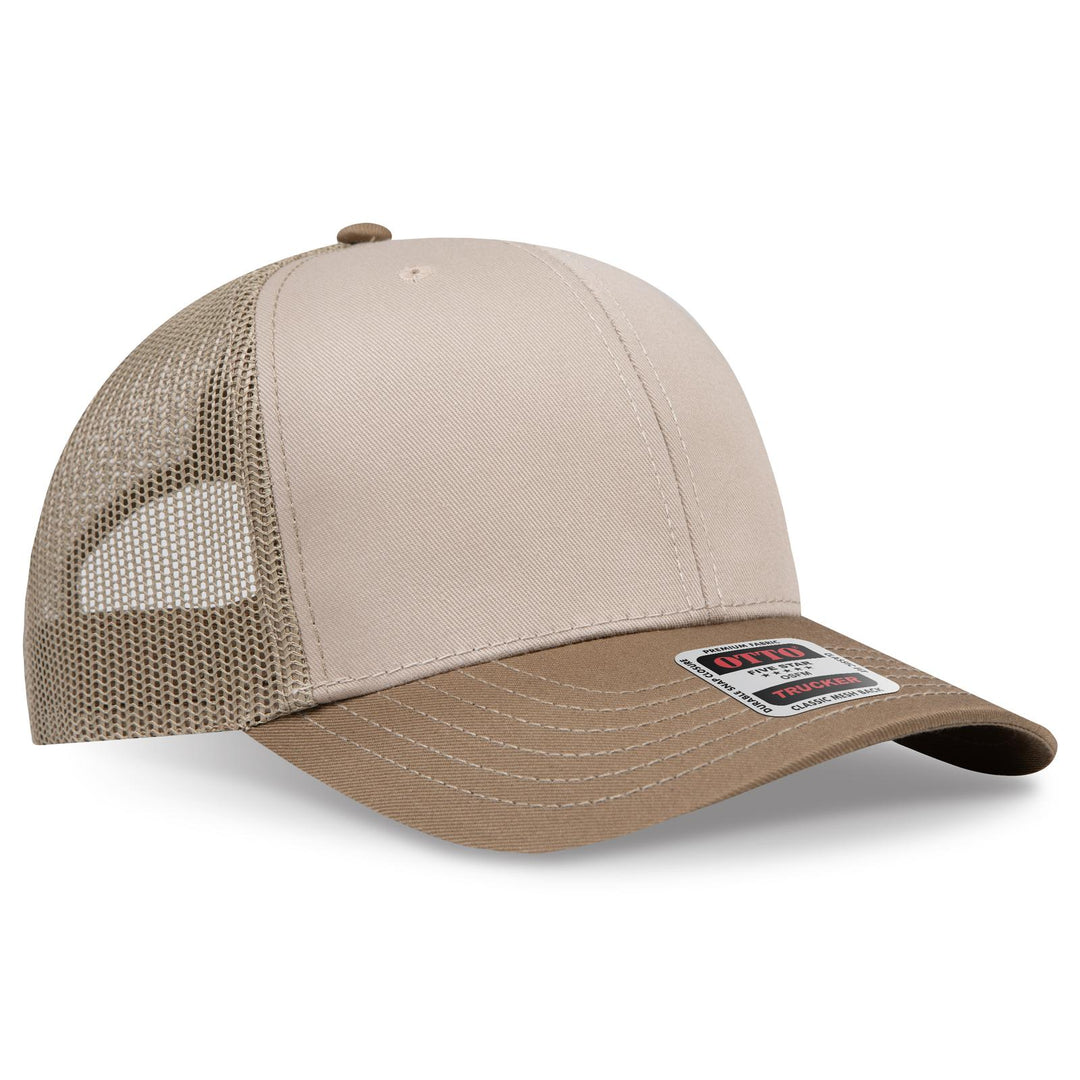 OTTO CAP 6 Panel Mid Profile Mesh Back Trucker Hat