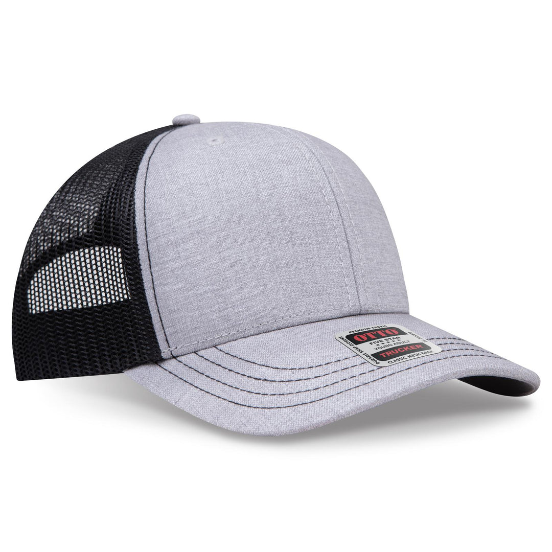 OTTO CAP 6 Panel Mid Profile Mesh Back Trucker Hat