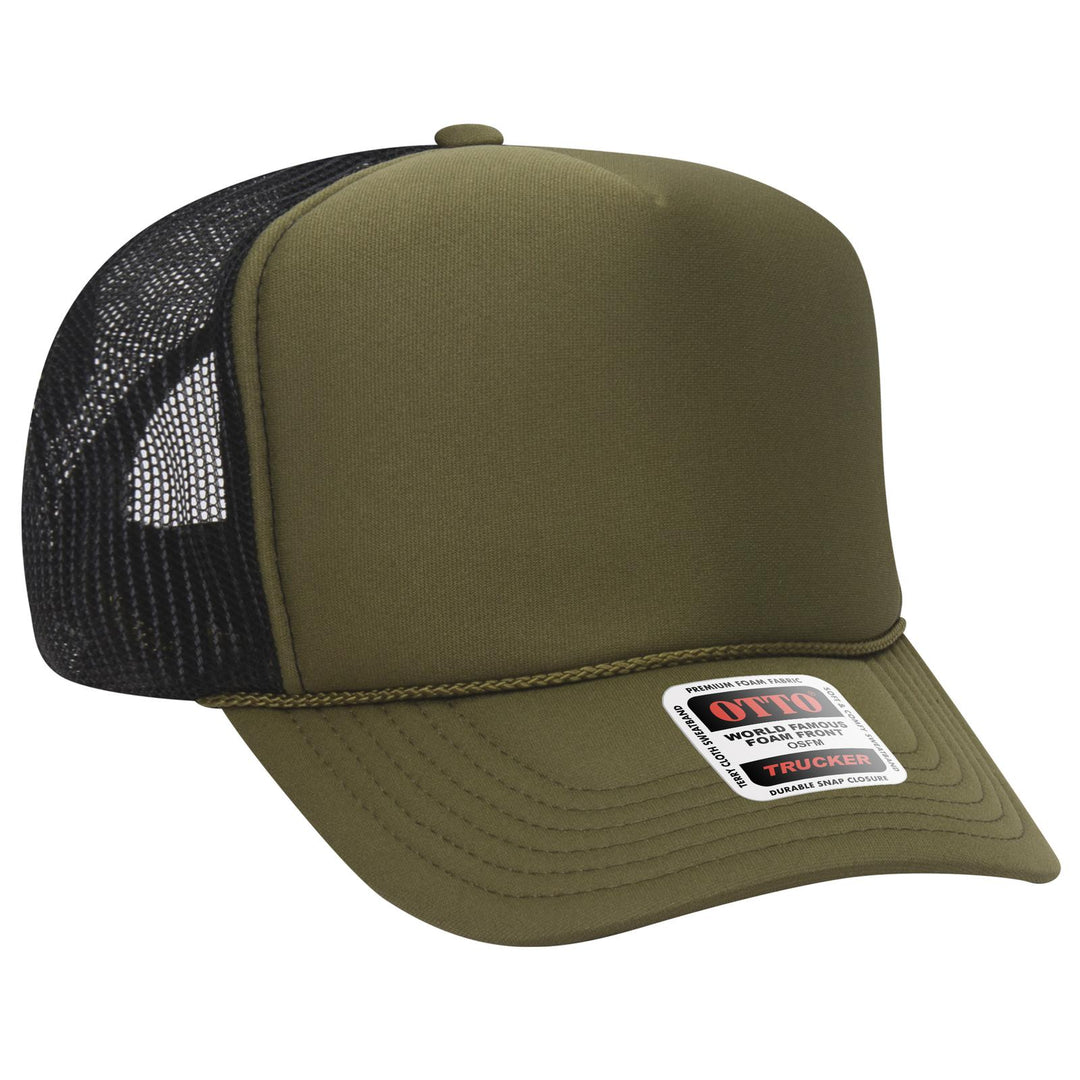 OTTO CAP 5 Panel High Crown Mesh Back Trucker Hat