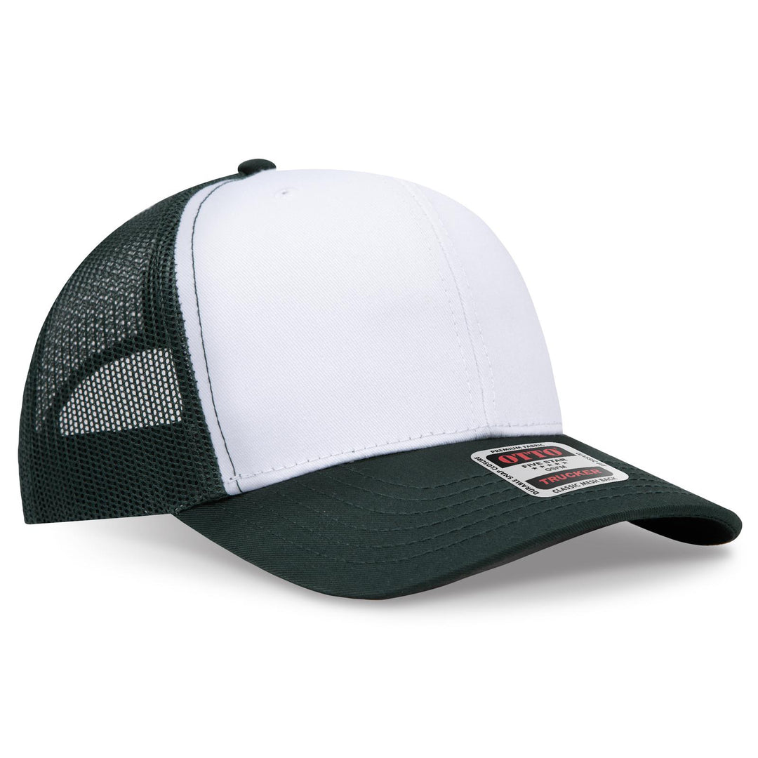 OTTO CAP 6 Panel Mid Profile Mesh Back Trucker Hat