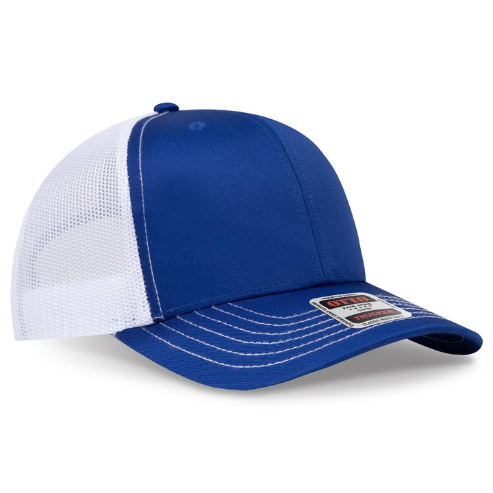 OTTO CAP 6 Panel Mid Profile Mesh Back Trucker Hat