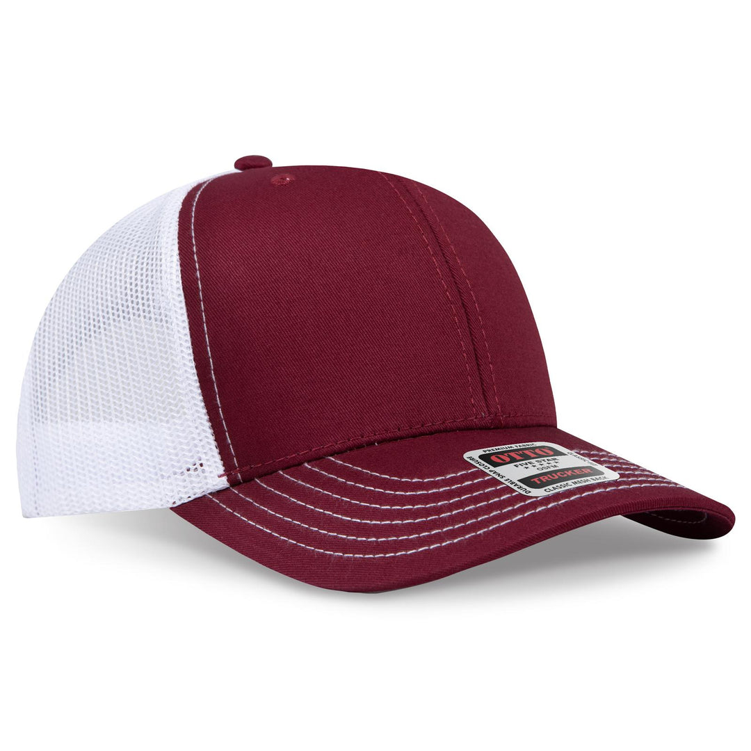 OTTO CAP 6 Panel Mid Profile Mesh Back Trucker Hat