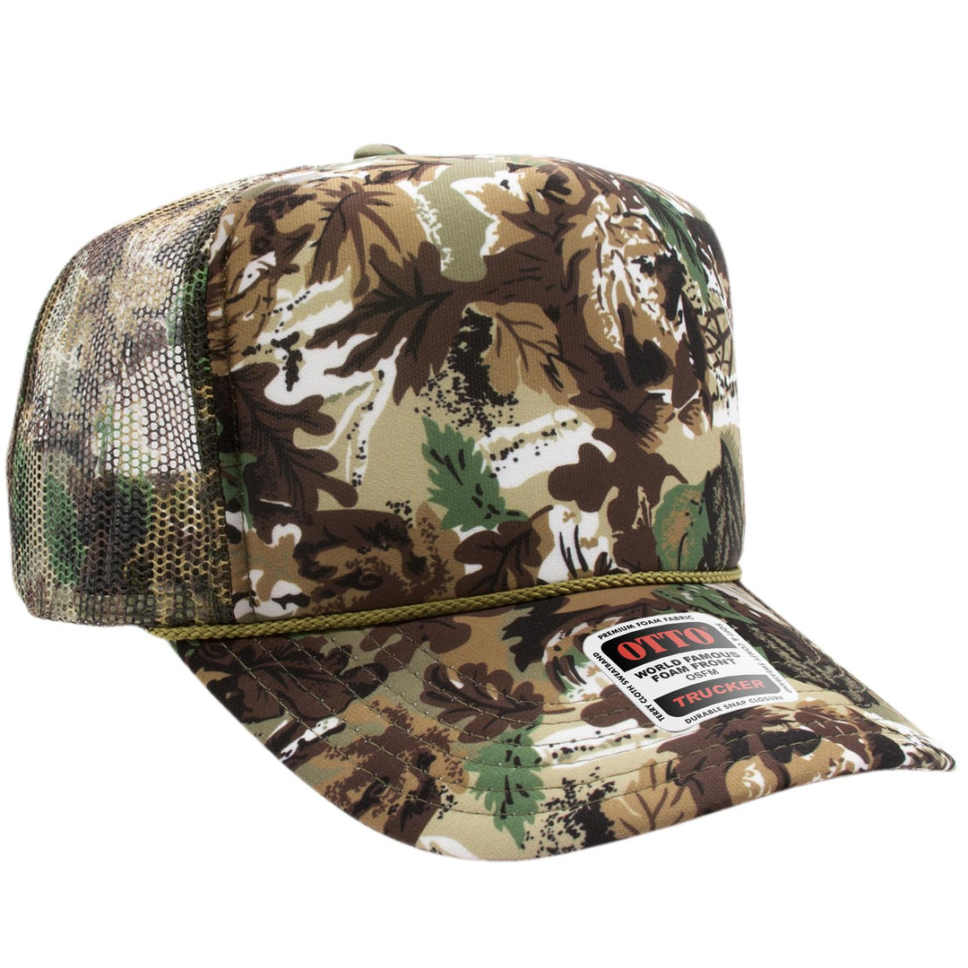 OTTO CAP 5 Panel High Crown Mesh Back Trucker Hat