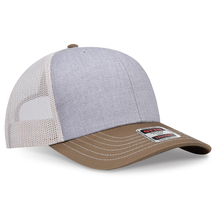 OTTO CAP 6 Panel Mid Profile Mesh Back Trucker Hat