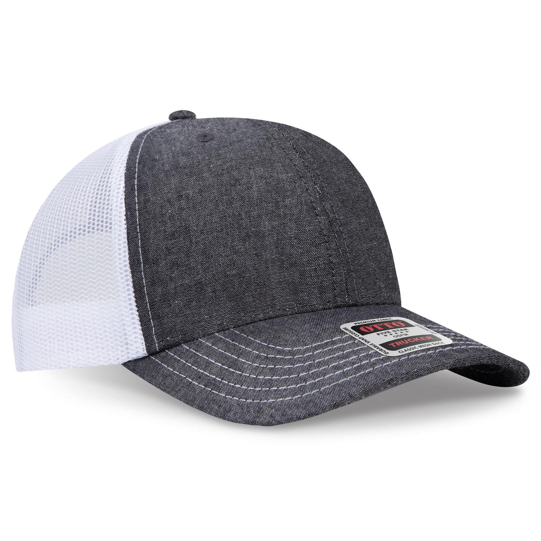 OTTO CAP 6 Panel Mid Profile Mesh Back Trucker Hat