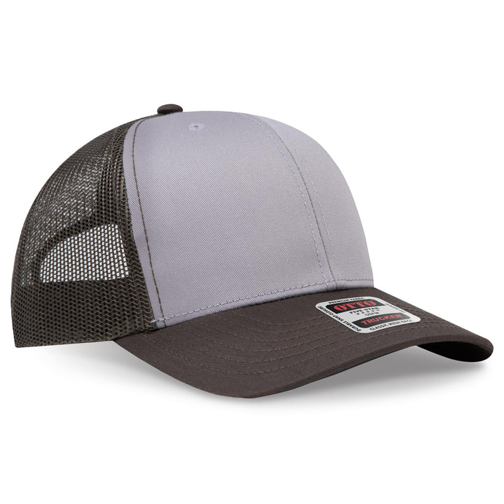 OTTO CAP 6 Panel Mid Profile Mesh Back Trucker Hat