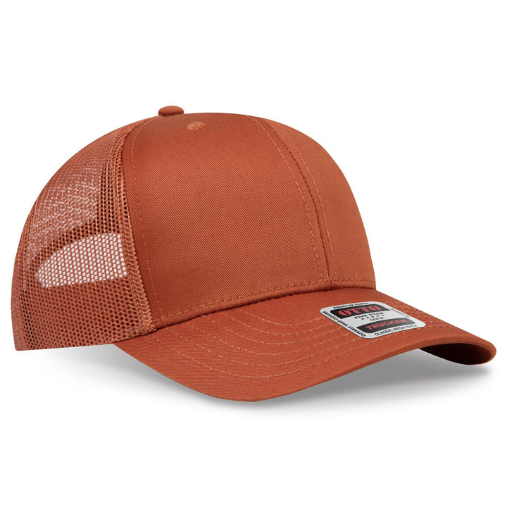 OTTO CAP 6 Panel Mid Profile Mesh Back Trucker Hat