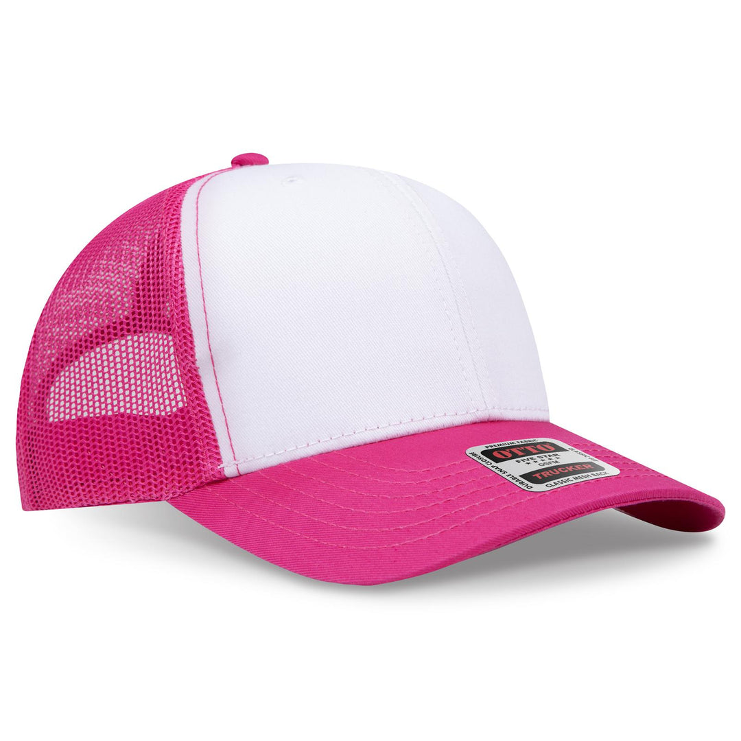 OTTO CAP 6 Panel Mid Profile Mesh Back Trucker Hat