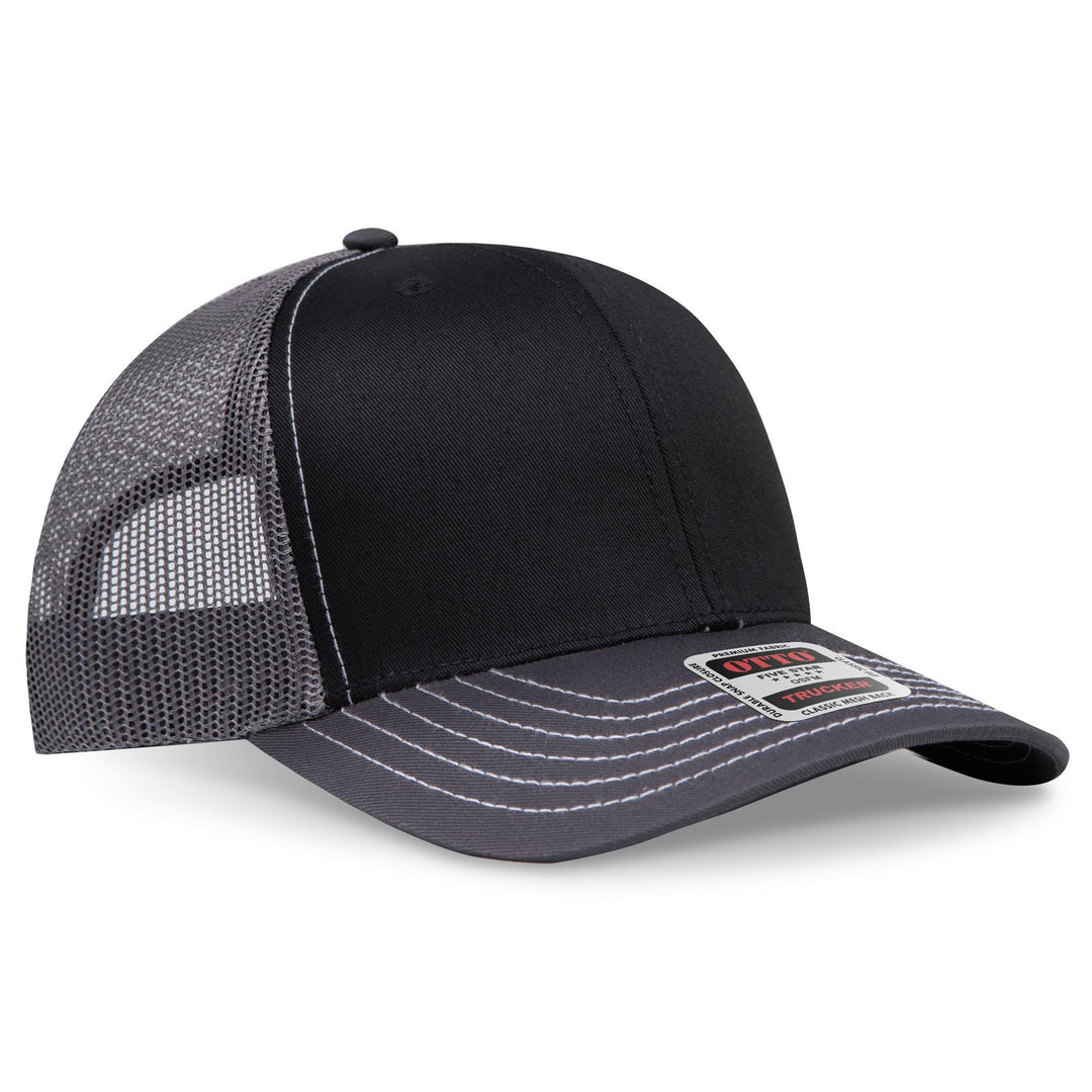 OTTO CAP 6 Panel Mid Profile Mesh Back Trucker Hat