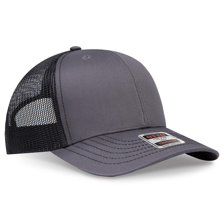 OTTO CAP 6 Panel Mid Profile Mesh Back Trucker Hat