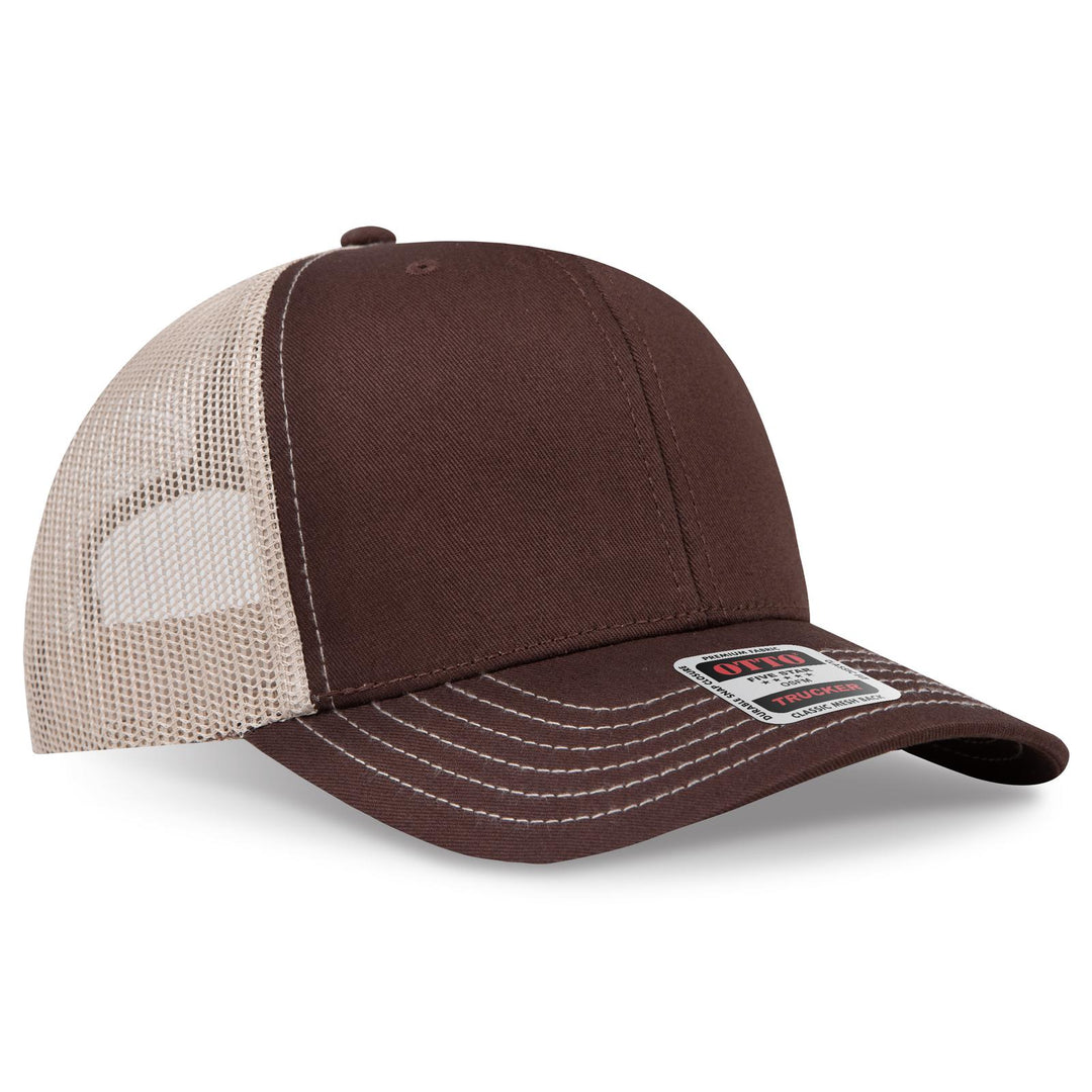 OTTO CAP 6 Panel Mid Profile Mesh Back Trucker Hat