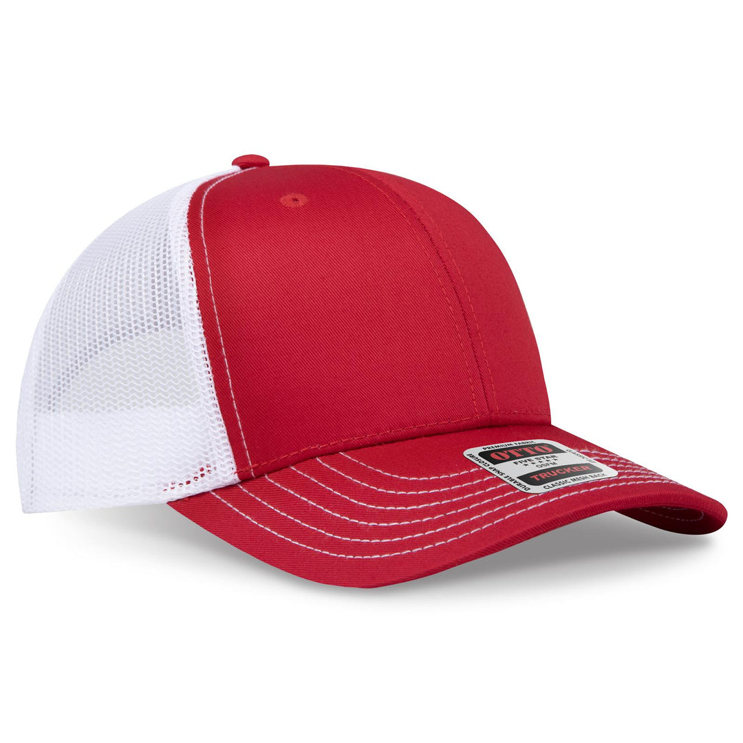 OTTO CAP 6 Panel Mid Profile Mesh Back Trucker Hat